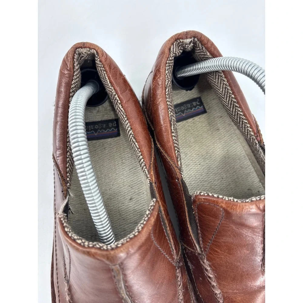 Patagonia Pau Walnut Brown Leather Slip On Loafers Mens 10.5 T50369 Casual Shoes
